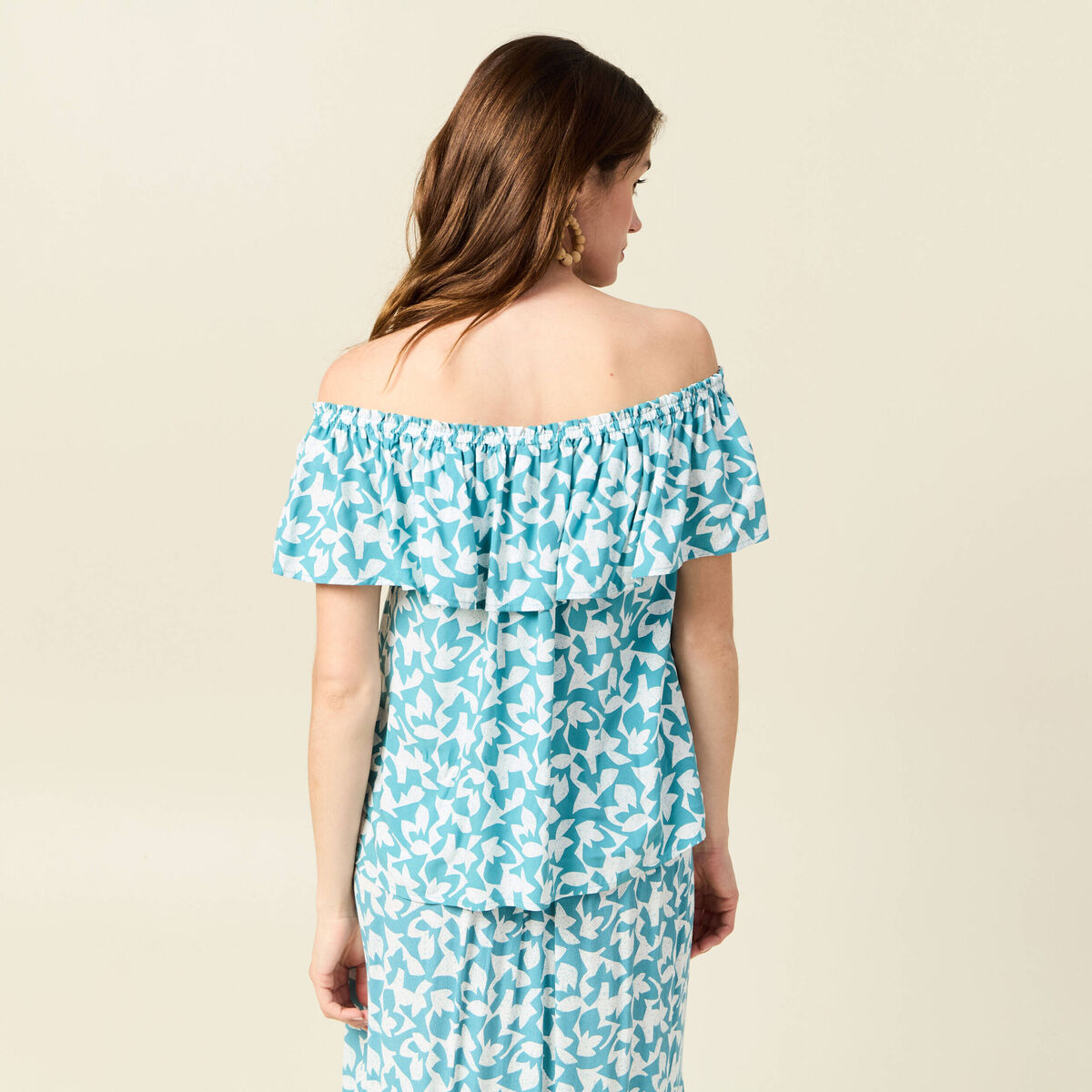 Blouse manches courtes blanc femme