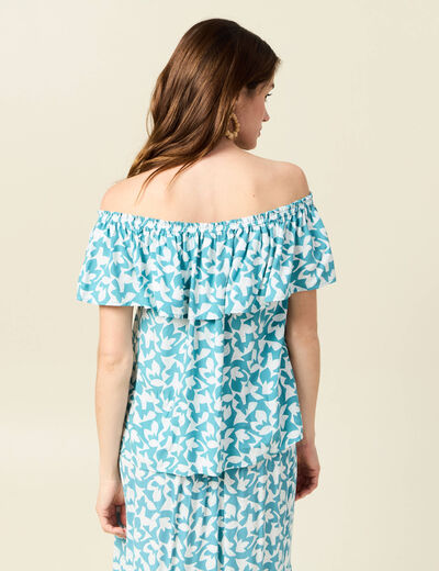 Blouse manches courtes blanc femme
