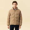 Doudoune courte col montant beige homme
