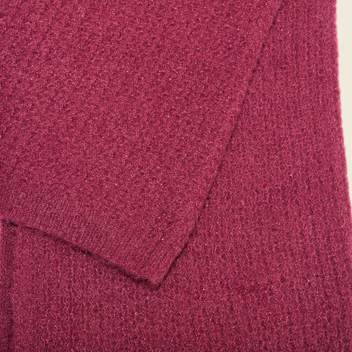 &Eacute;charpe tricot&eacute;e bordeaux femme