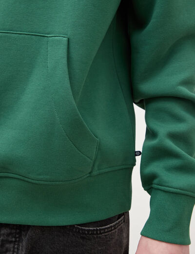 Sweat &agrave; capuche vert homme