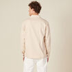 Surchemise manches longues beige homme