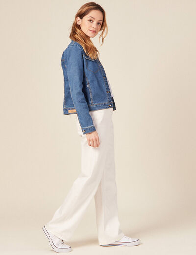 Veste en jean éco-responsable denim stone femme