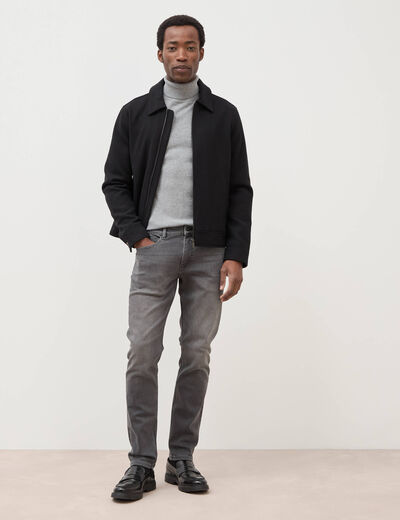 Jeans slim 5 poches longueur 32 denim gris homme