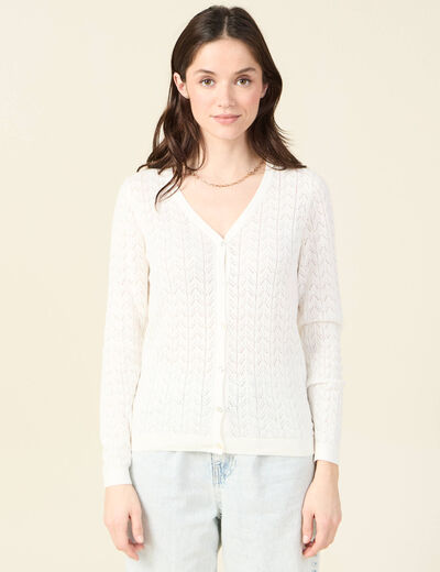 Gilet éco-responsable ecru femme