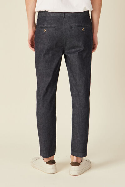 Jeans straight chino denim brut clean homme