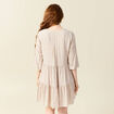 Robe évasée manches 3/4 blanc femme