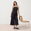 Combinaison salopette col carr&eacute; noir femme