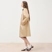 Trench long oversize r&eacute;versible beige femme