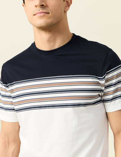 T-shirt manches courtes marron foncé homme
