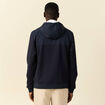 Sweat zippé à capuche bleu marine homme