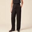 Pantalon large satin noir femme