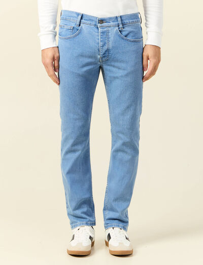 Jeans straight fabriqué en France denim stone homme