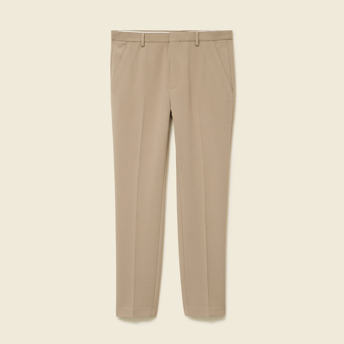 Pantalon slim cigarette taupe homme