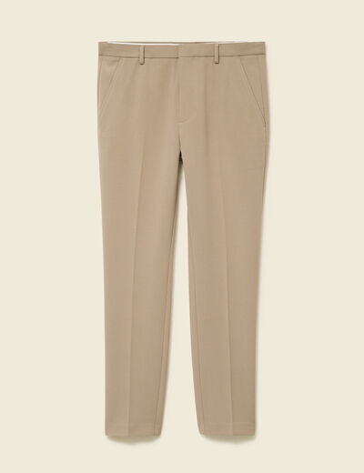 Pantalon slim cigarette taupe homme