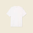 T-shirt manches courtes brod&eacute; ecru homme