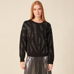 Pull éco-responsable sequins noir femme