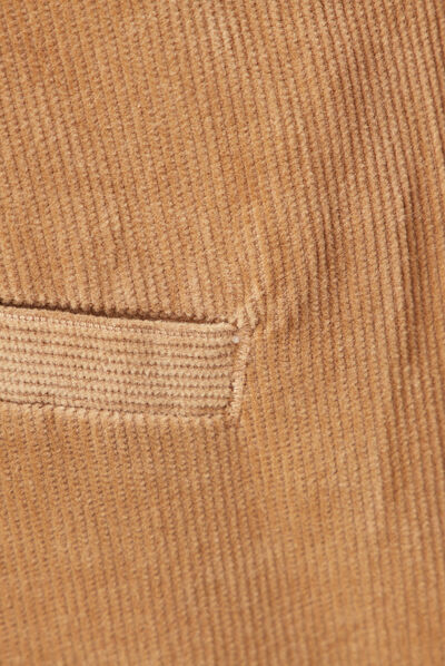 Pantalon chino tapered velours beige homme