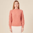 Pull manches longues rose femme