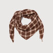 Foulard marron cognac femme