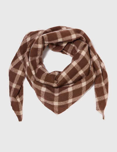 Foulard marron cognac femme