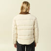 Doudoune droite courte creme femme