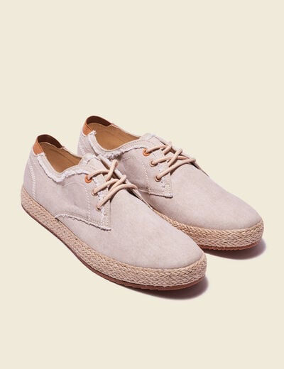 Espadrilles à lacets sable homme