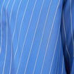 Chemise droite manches longues ray&eacute;e bleu femme