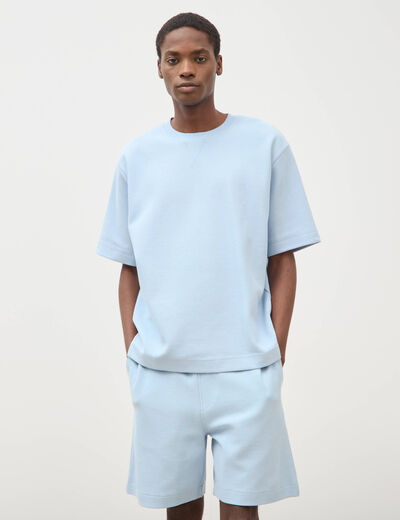 Short bleu ciel homme