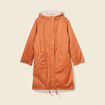 Parka droite à capuche doublée orange foncé femme