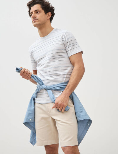 Bermuda gris clair homme
