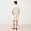 Bermuda coupe droite beige homme