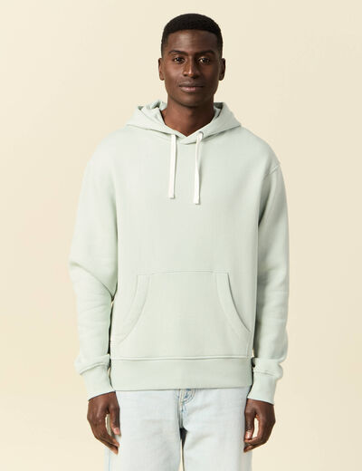 Sweat à capuche vert clair homme