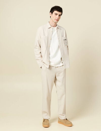 Pantalon chino beige homme