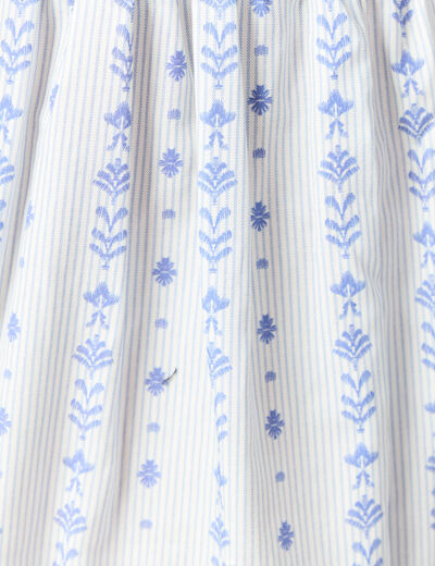 Robe sans manches en coton bleu clair femme
