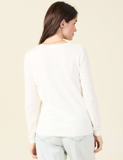 Gilet éco-responsable ecru femme