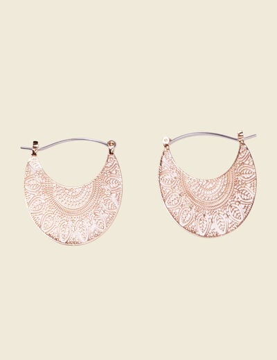 Boucles d'oreilles créoles couleur or femme