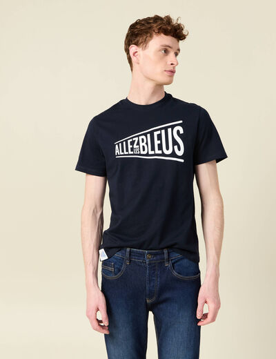 T-shirt manches courtes bleu marine homme