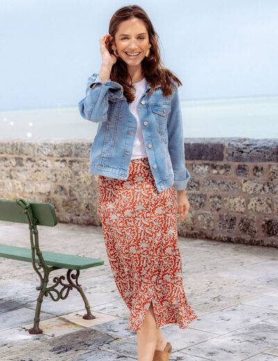 Veste en jean éco-responsable denim bleach femme