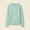 Pull manches longues col rond vert pastel homme