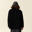 Manteau surchemise droit noir femme