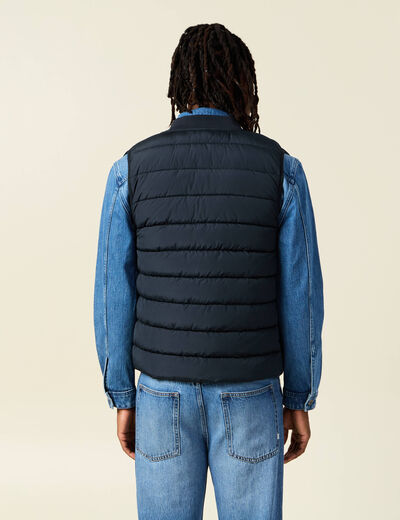 Doudoune courte sans manches bleu marine homme