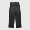 Jeans straight taille standard denim gris femme