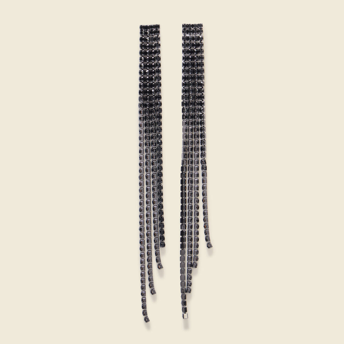 Boucles d'oreilles avec strass noir femme