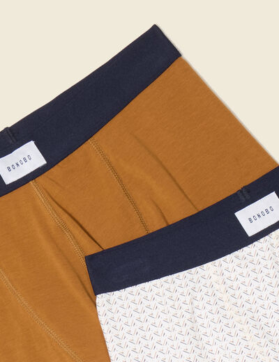 Lot 2 boxers marron homme