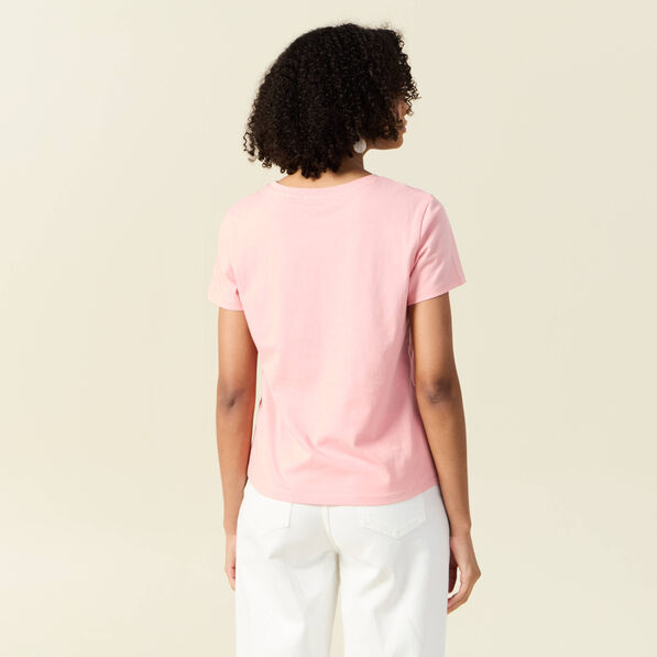T-shirt manches courtes rose femme