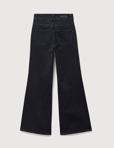 Jeans bootcut taille haute denim gris femme