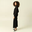 Blouse oversize col montant doubl&eacute;e noir femme