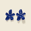 Boucles d'oreilles bleu electrique femme