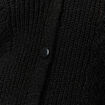 Gilet ajouré col V manches longues noir femme